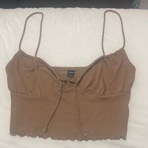 SHEIN Brown Lace-Up Camisole
